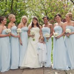 Baby blue bridesmaids